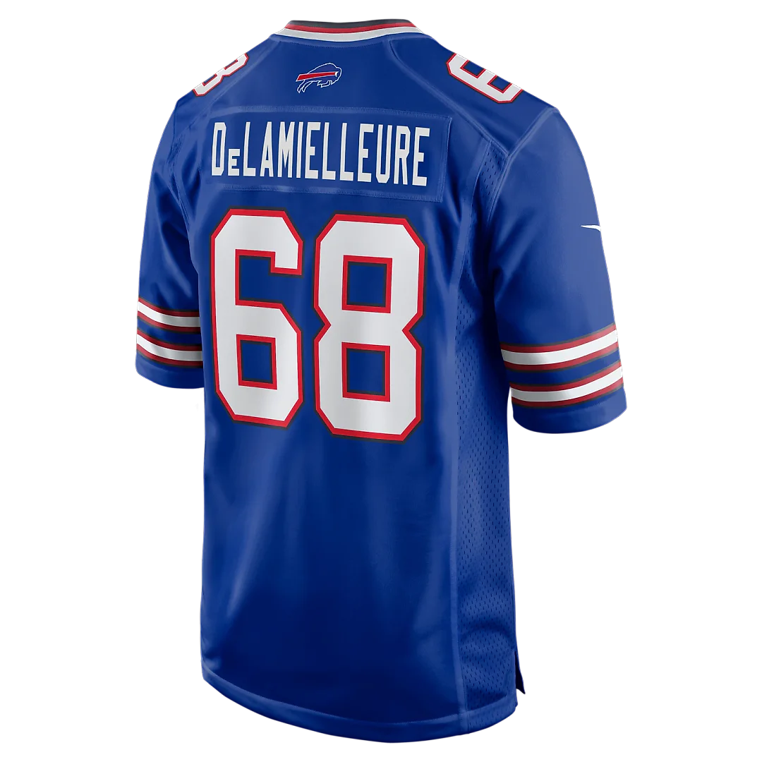 Zennovawear Joe DeLamielleure Buffalo Bills Game Retired Player Jersey - Royal
