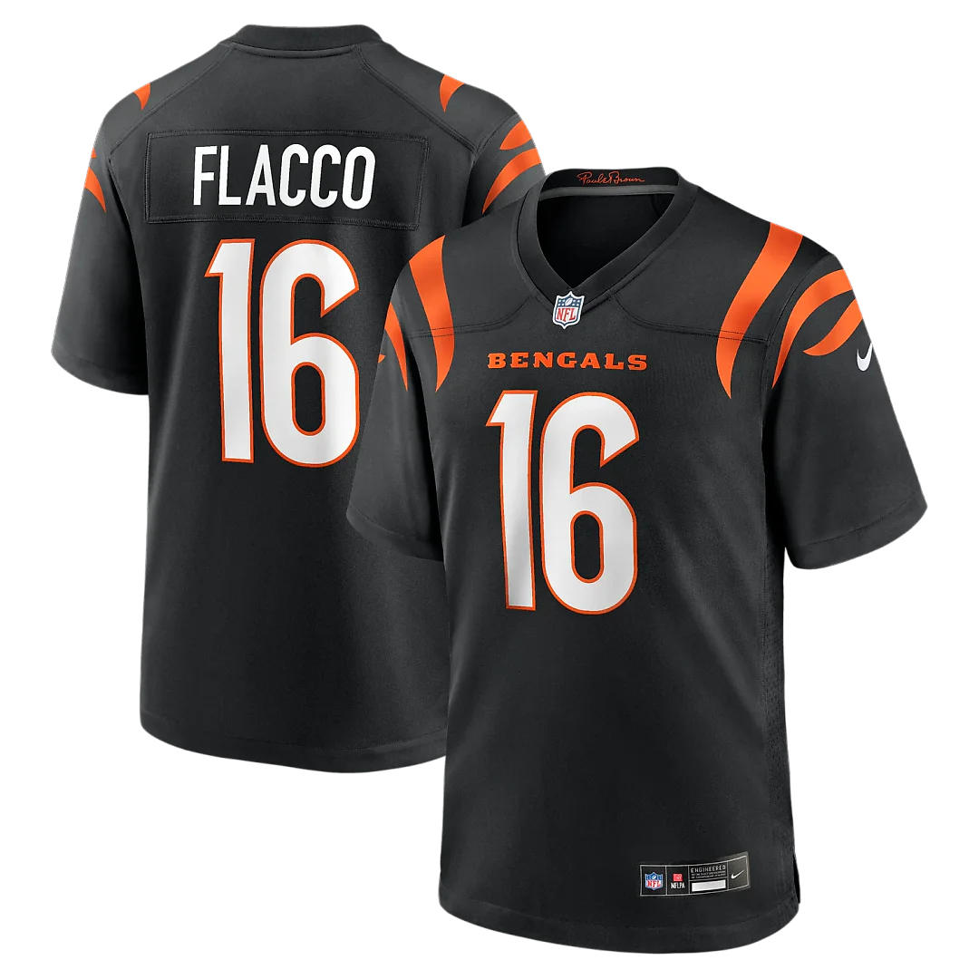 Zennovawear Joe Flacco Cincinnati Bengals Team Game Jersey - Black