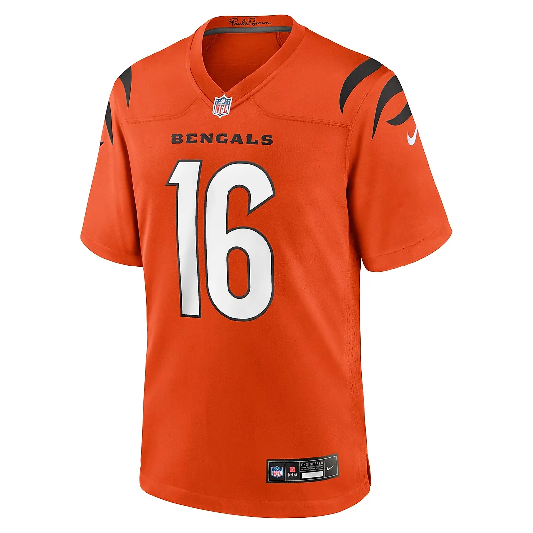 Zennovawear Joe Flacco Cincinnati Bengals Alternate Game Jersey - Orange