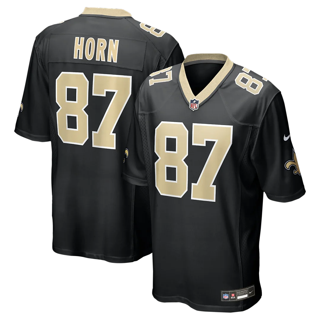 Zennovawear Joe Horn New Orleans Saints Game Retired Player Jersey - Black