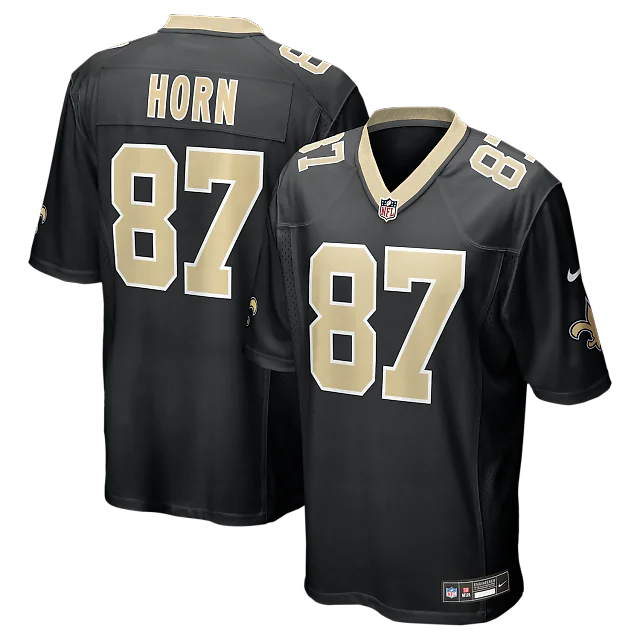Zennovawear Joe Horn New Orleans Saints Game Retired Player Jersey - Black