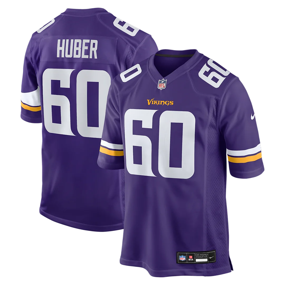Zennovawear Joe Huber Minnesota Vikings Team Game Jersey - Purple