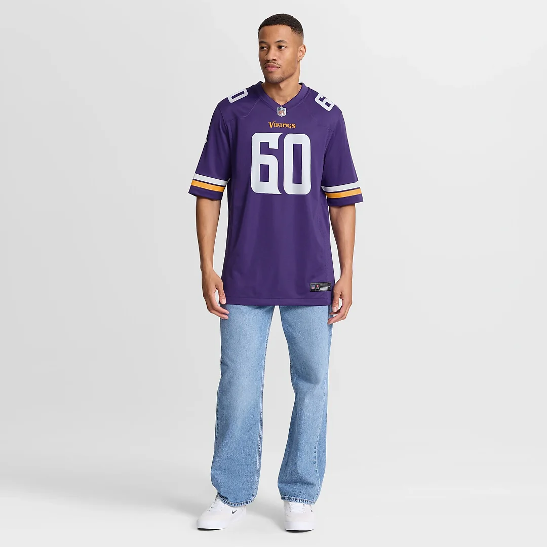 Zennovawear Joe Huber Minnesota Vikings Team Game Jersey - Purple
