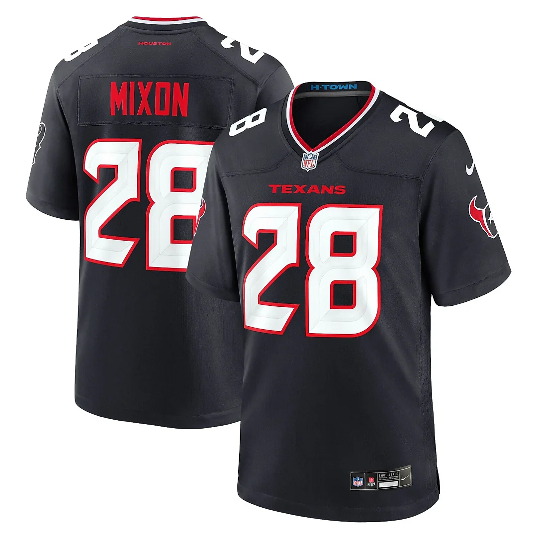 Zennovawear Joe Mixon Houston Texans Game Jersey - Navy
