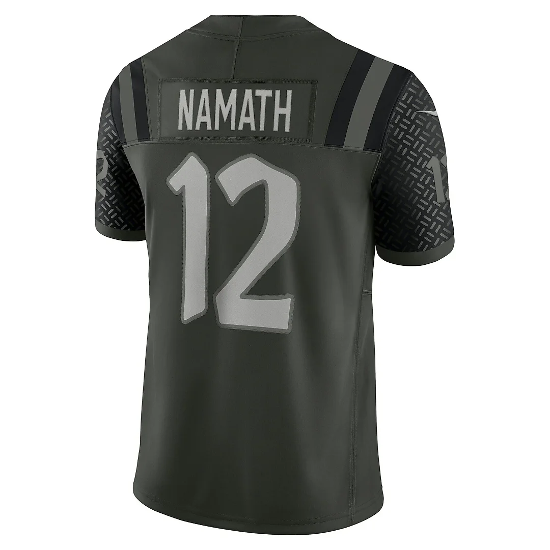 Zennovawear Joe Namath New York Jets 2025 Rivalries Collection Stitched Limited Jersey - Gotham Green