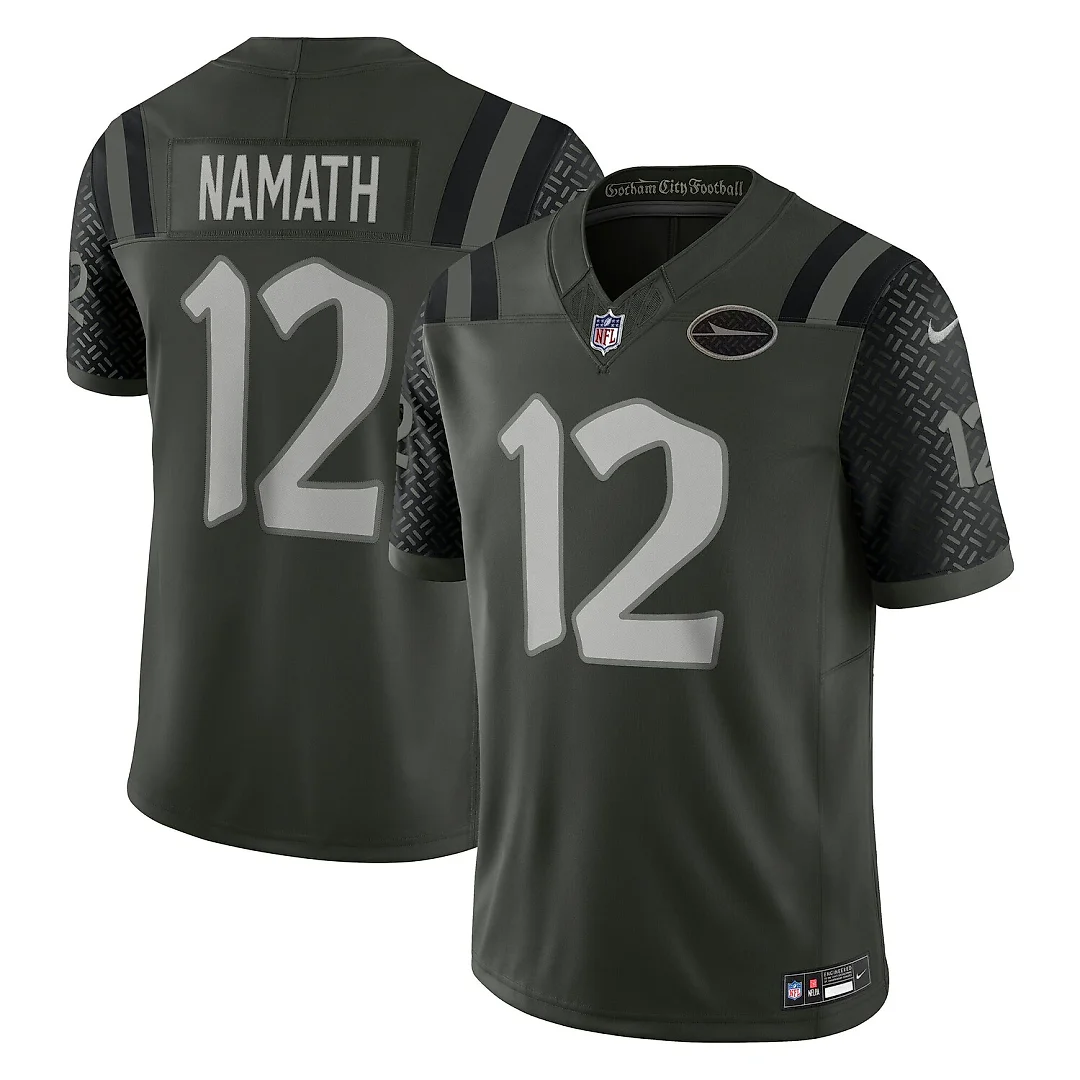 Zennovawear Joe Namath New York Jets 2025 Rivalries Collection Stitched Limited Jersey - Gotham Green