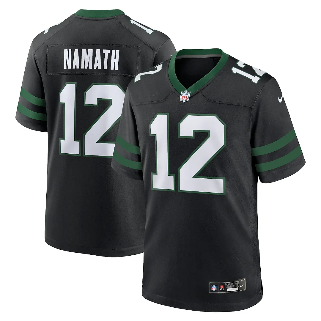 Zennovawear Joe Namath New York Jets Alternate Retired Player Game Jersey - Legacy Black