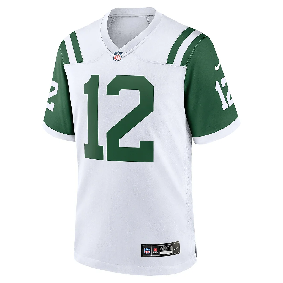 Zennovawear Joe Namath New York Jets Classic Alternate Retired Player Game Jersey - White
