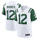 Zennovawear Joe Namath New York Jets Classic Alternate Retired Player Game Jersey - White