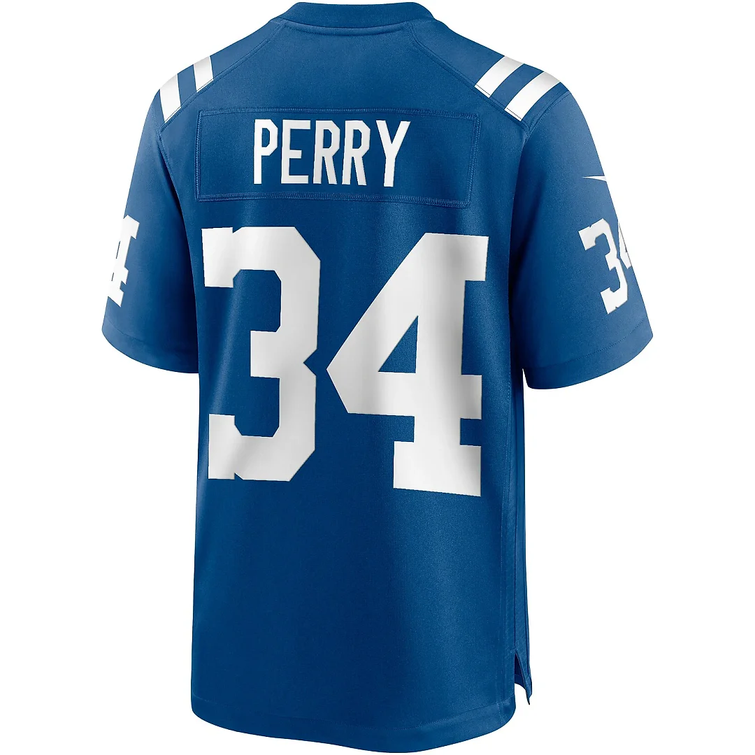 Zennovawear Joe Perry Indianapolis Colts Game Retired Player Jersey - Royal