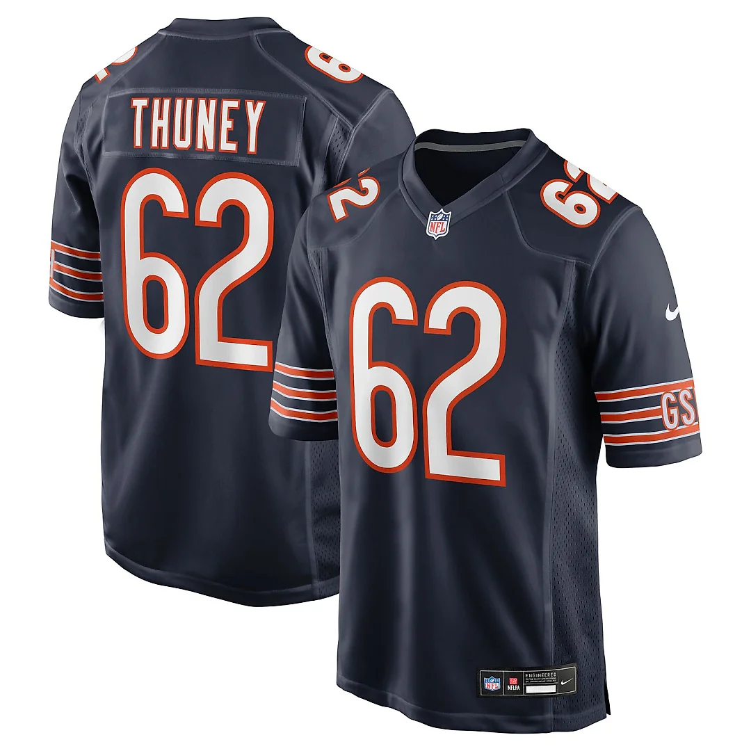 Zennovawear Joe Thuney Chicago Bears Team Game Jersey - Navy