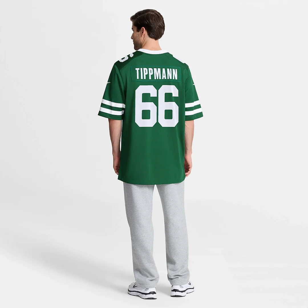 Zennovawear Joe Tippmann New York Jets Team Game Jersey - Legacy Green