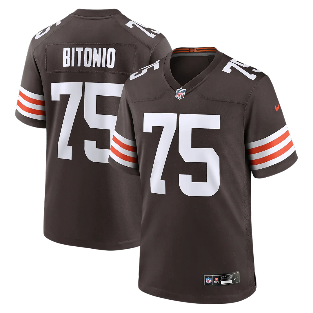 Zennovawear Joel Bitonio Cleveland Browns Game Jersey - Brown