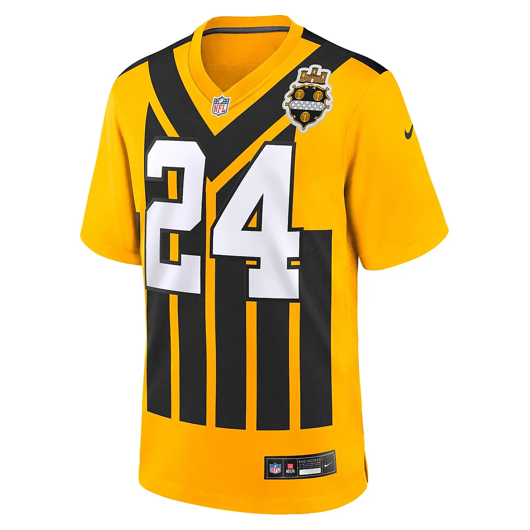 Zennovawear Joey Porter Jr. Pittsburgh Steelers Alternate 1933 Throwback Game Jersey - Gold