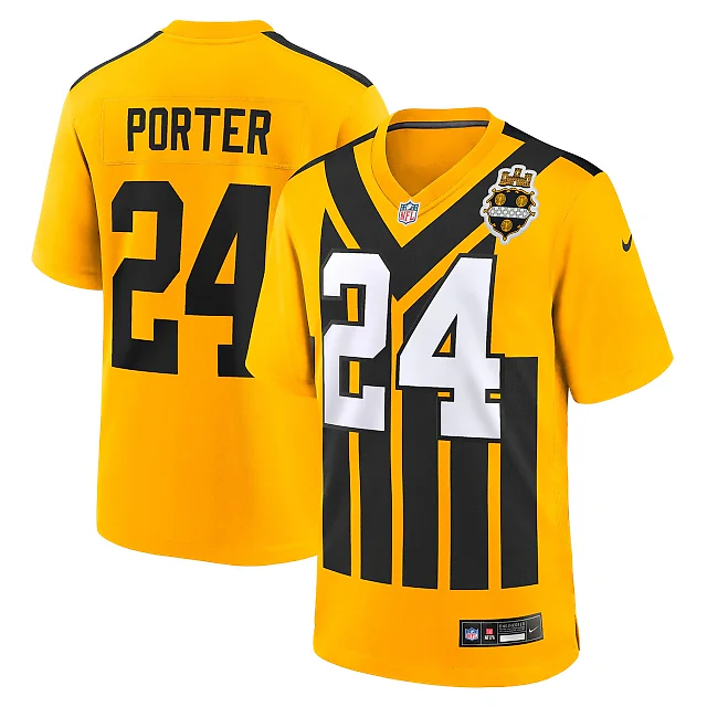 Zennovawear Joey Porter Jr. Pittsburgh Steelers Alternate 1933 Throwback Game Jersey - Gold