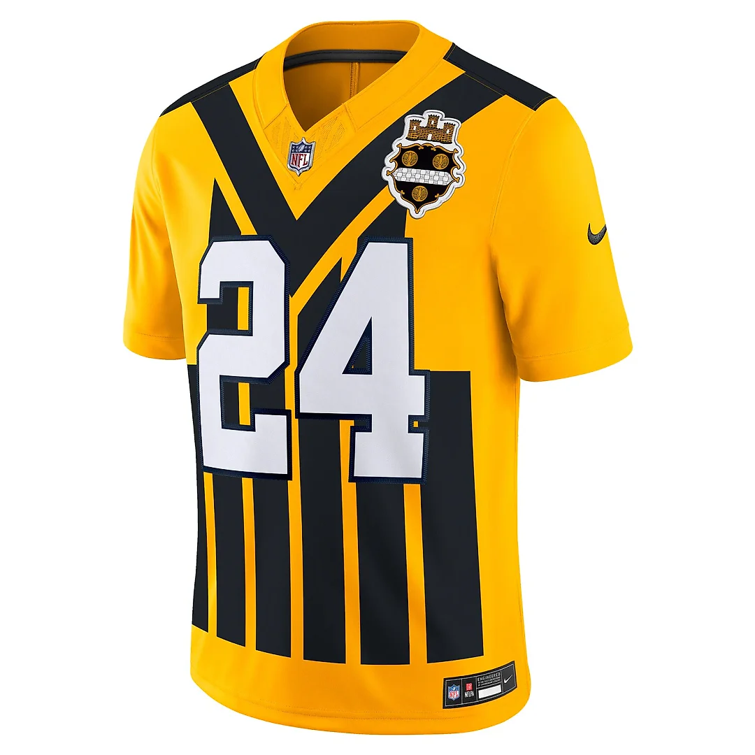 Zennovawear Joey Porter Jr. Pittsburgh Steelers Alternate 1933 Throwback Vapor FUSE. Limited Jersey - Gold