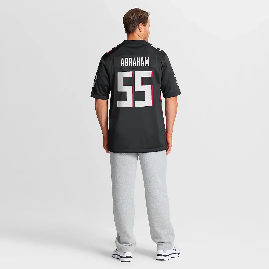 Zennovawear John Abraham Atlanta Falcons Game Retired Player Jersey - Black