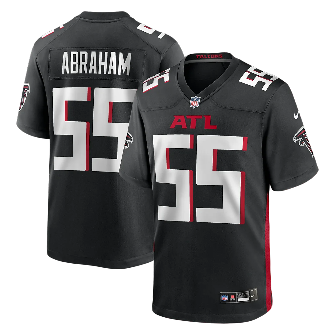 Zennovawear John Abraham Atlanta Falcons Game Retired Player Jersey - Black
