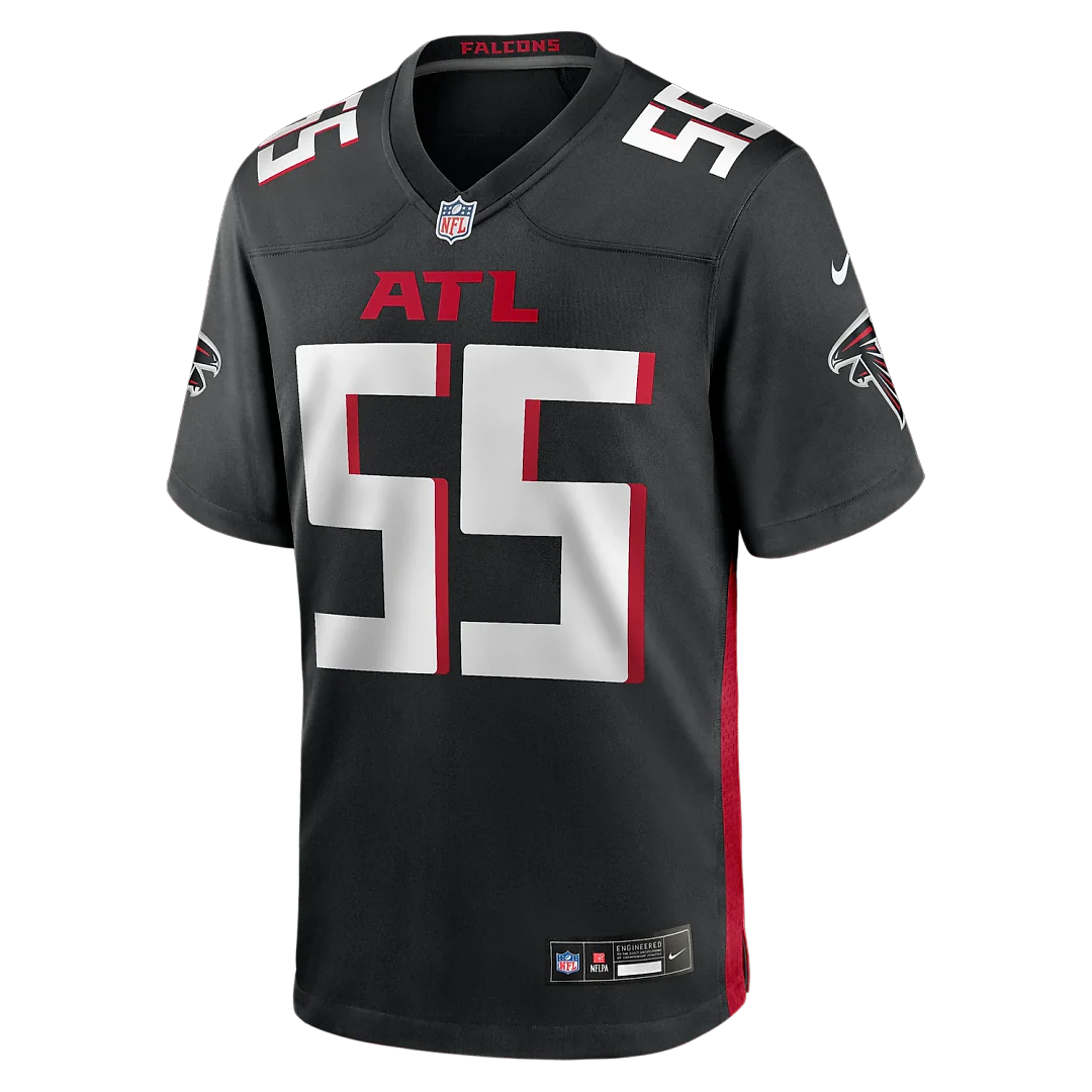 Zennovawear John Abraham Atlanta Falcons Game Retired Player Jersey - Black