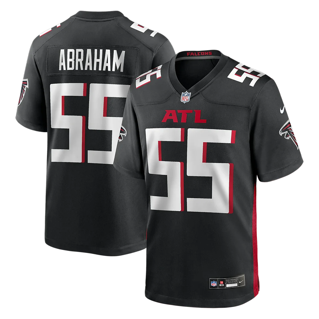 Zennovawear John Abraham Atlanta Falcons Game Retired Player Jersey - Black