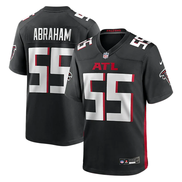 Zennovawear John Abraham Atlanta Falcons Game Retired Player Jersey - Black