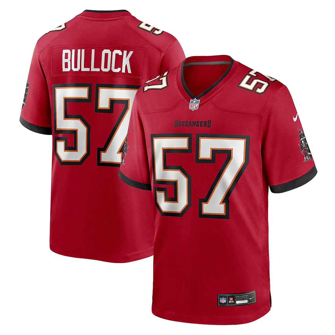 Zennovawear John Bullock Tampa Bay Buccaneers Team Game Jersey - Red