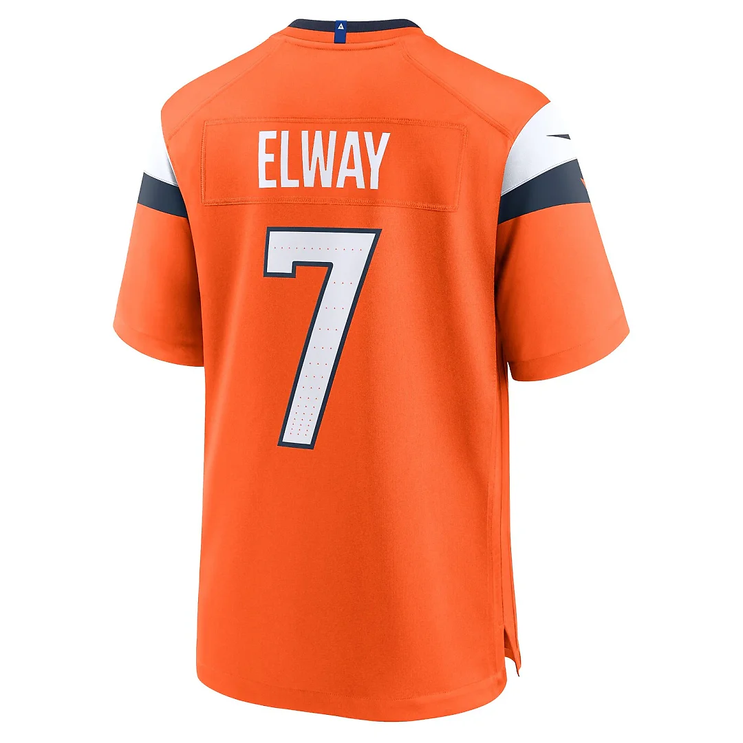 Zennovawear John Elway Denver Broncos Team Retired Player Game Jersey - Orange
