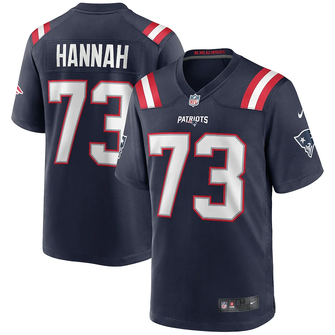 Zennovawear John Hannah New England Patriots Game Retired Player Jersey - Navy
