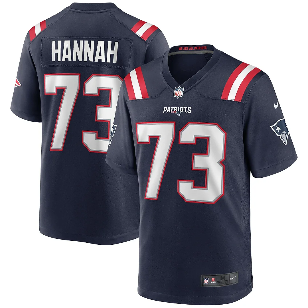 Zennovawear John Hannah New England Patriots Game Retired Player Jersey - Navy
