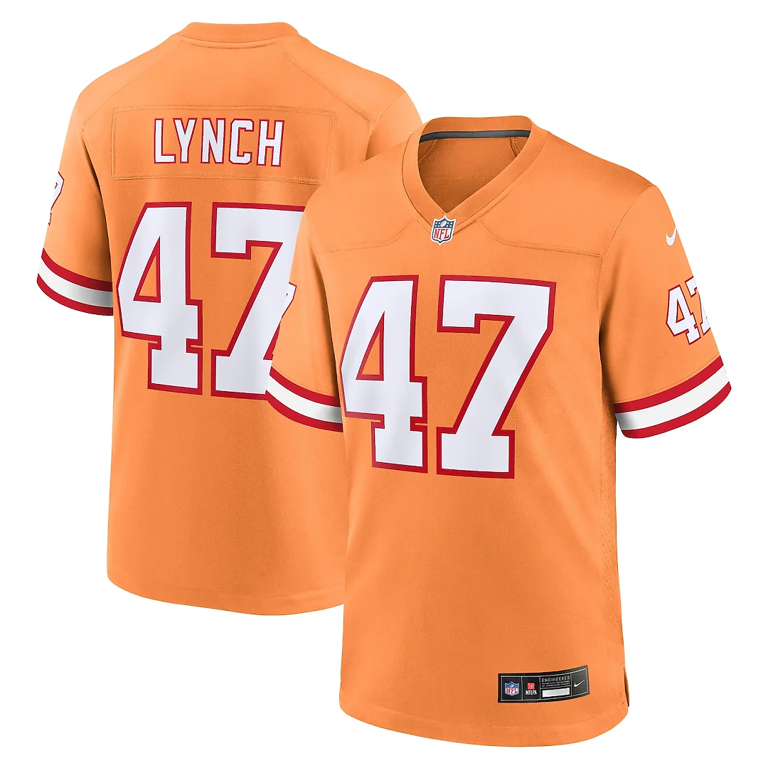 Zennovawear John Lynch Tampa Bay Buccaneers Throwback Game Jersey - Orange