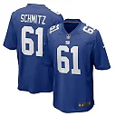 Zennovawear John Michael Schmitz New York Giants Team Game Jersey - Royal