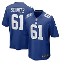 Zennovawear John Michael Schmitz New York Giants Team Game Jersey - Royal