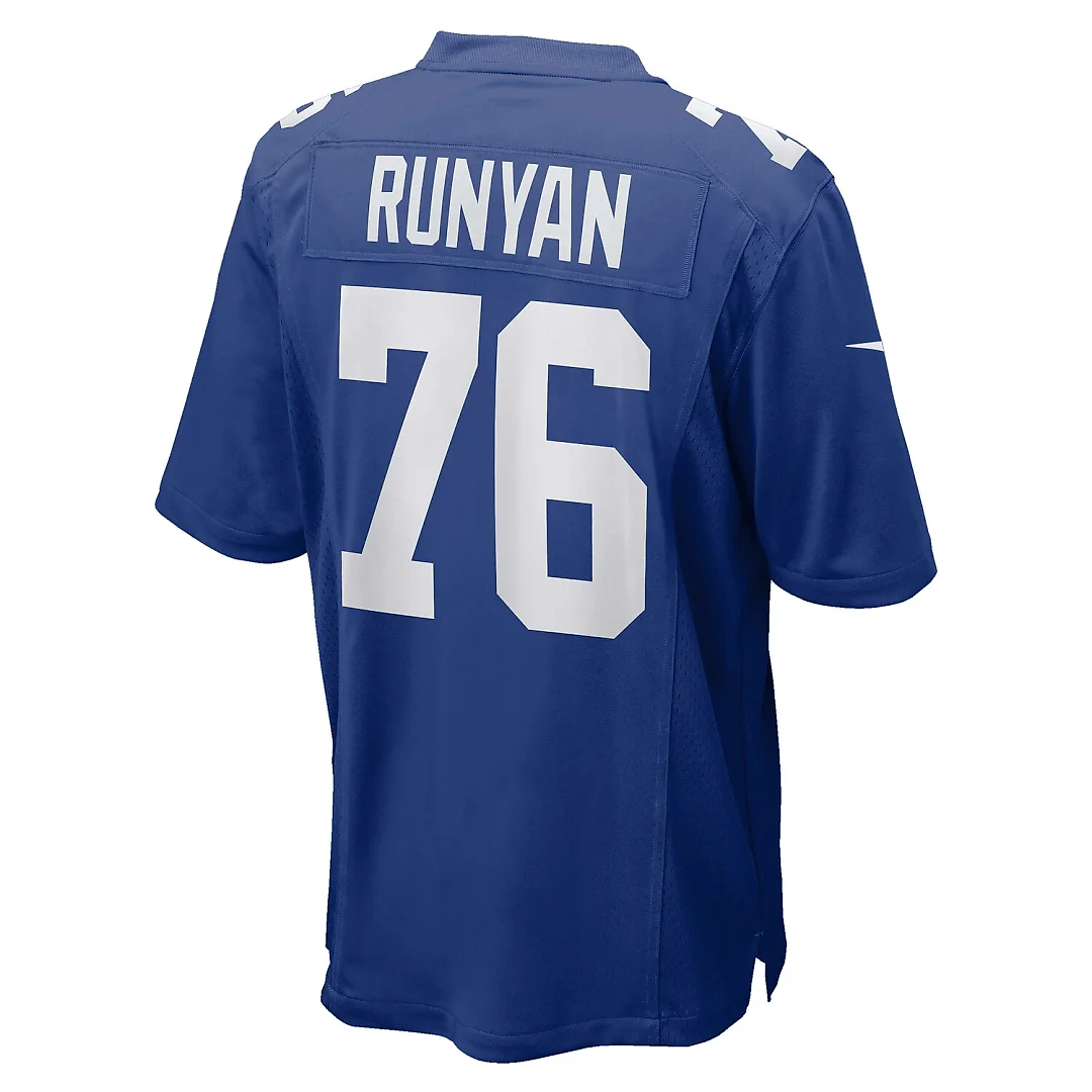 Zennovawear Jon Runyan New York Giants Team Game Jersey - Royal
