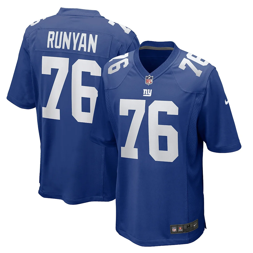 Zennovawear Jon Runyan New York Giants Team Game Jersey - Royal