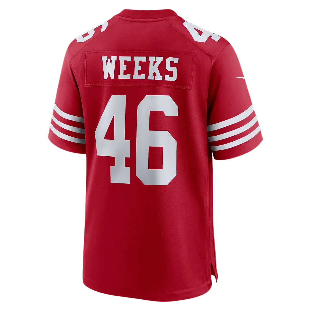 Zennovawear Jon Weeks San Francisco 49ers Team Game Jersey - Scarlet