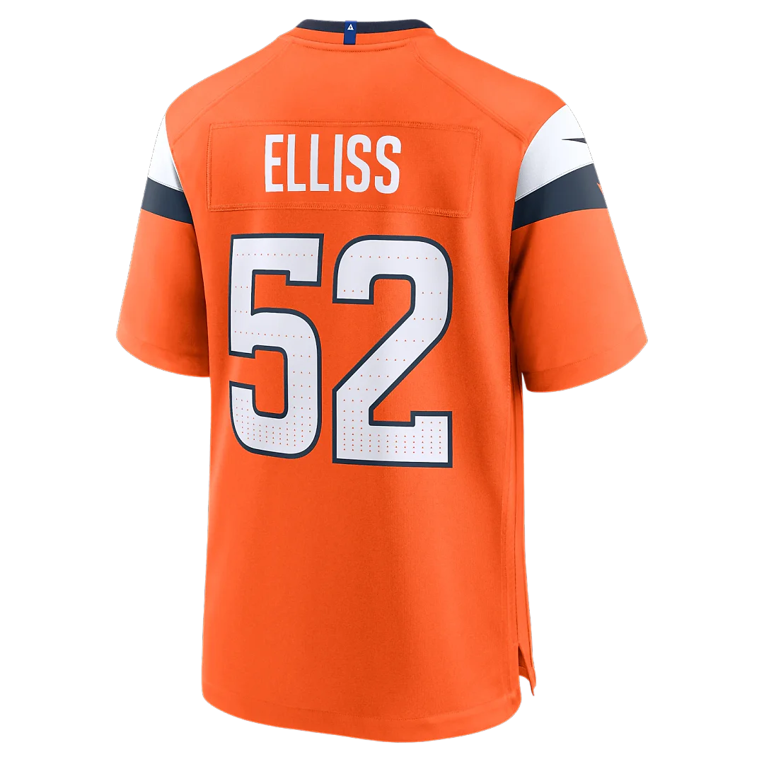Zennovawear Jonah Elliss Denver Broncos Team Game Jersey - Orange
