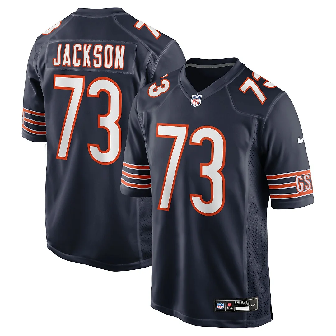 Zennovawear Jonah Jackson Chicago Bears Team Game Jersey - Navy