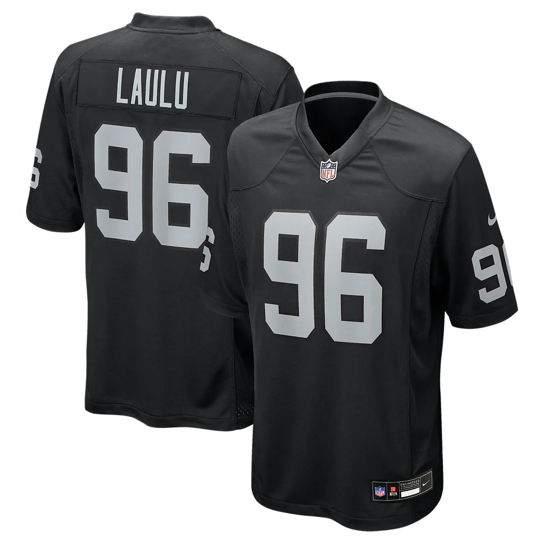 Zennovawear Jonah Laulu Las Vegas Raiders Team Game Jersey - Black
