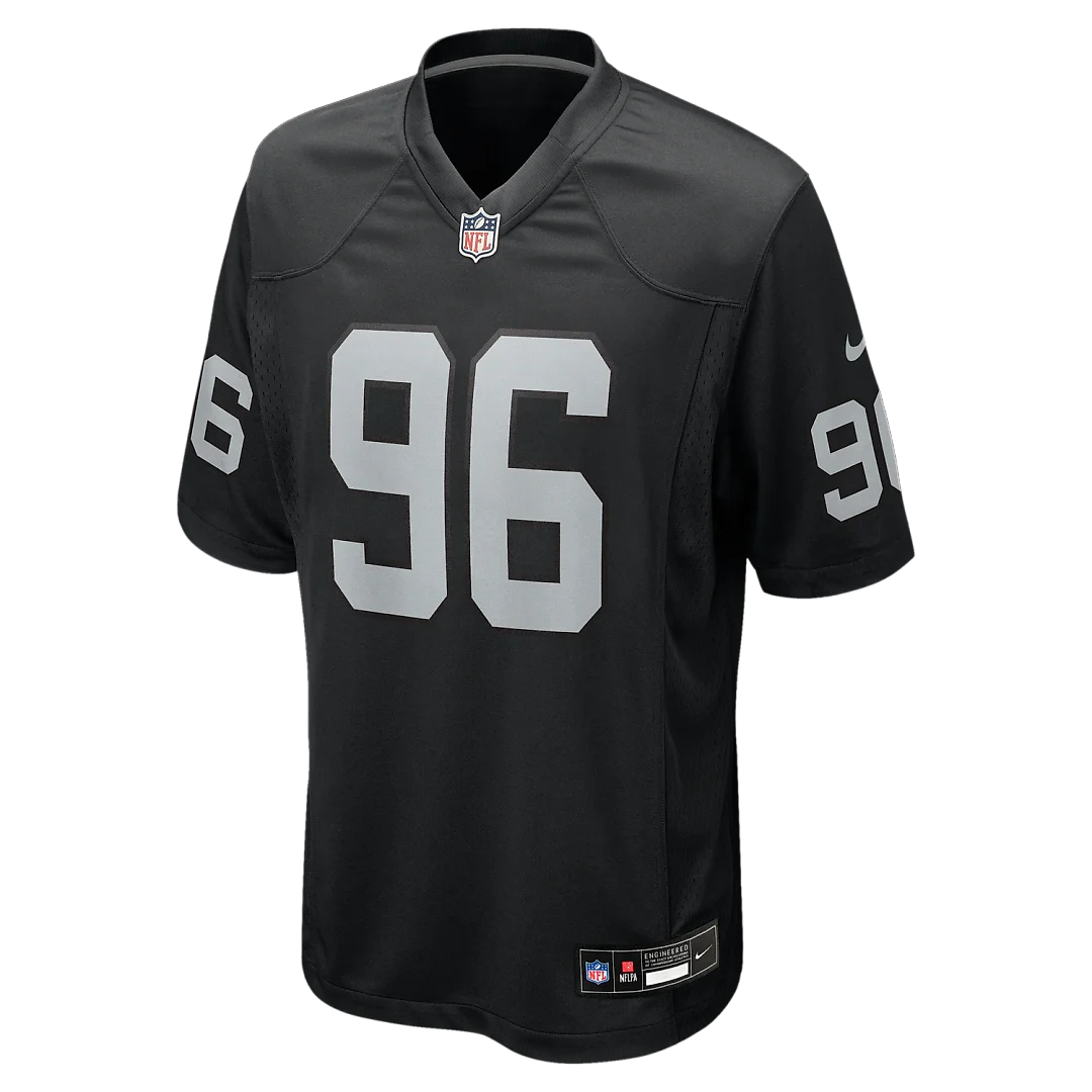 Zennovawear Jonah Laulu Las Vegas Raiders Team Game Jersey - Black
