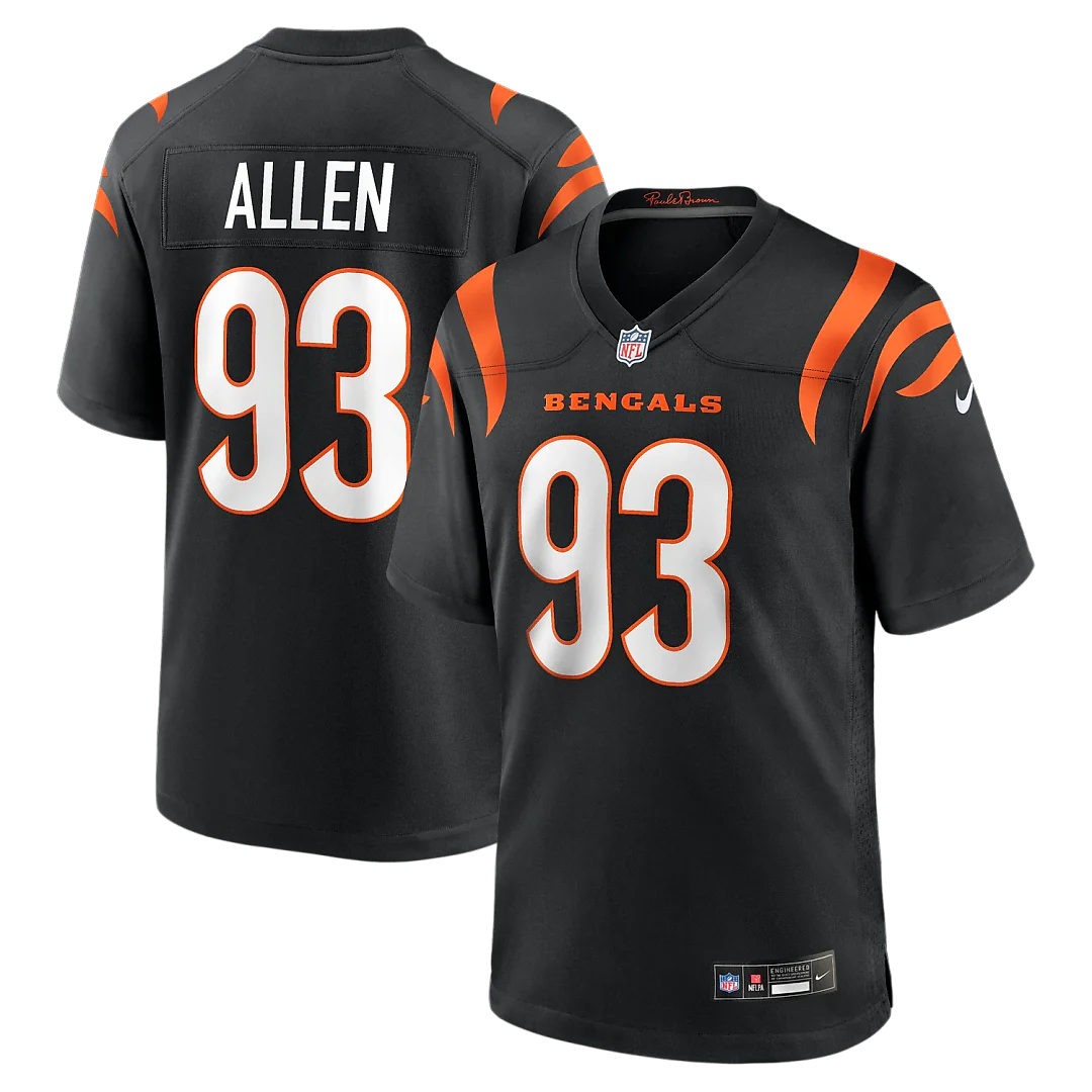 Zennovawear Jonathan Allen Cincinnati Bengals Team Game Jersey - Black