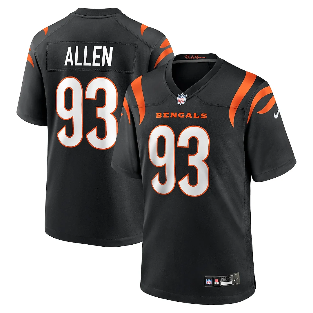 Zennovawear Jonathan Allen Cincinnati Bengals Team Game Jersey - Black