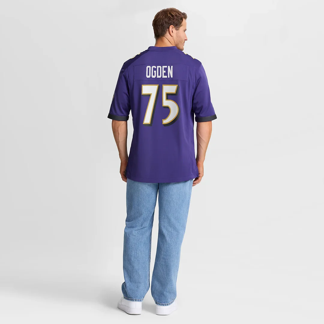 Zennovawear Jonathan Ogden Baltimore Ravens Game Retired Player Jersey - Purple