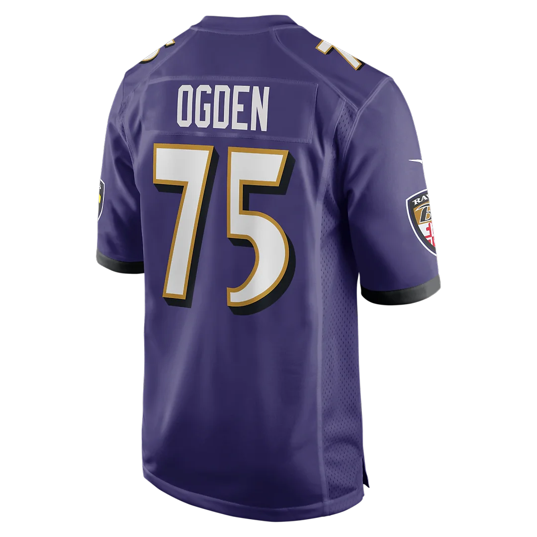 Zennovawear Jonathan Ogden Baltimore Ravens Game Retired Player Jersey - Purple