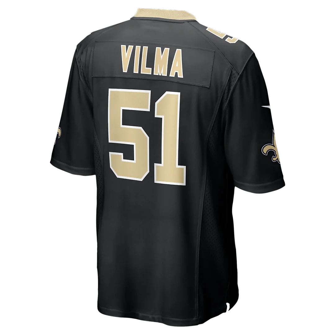 Zennovawear Jonathan Vilma New Orleans Saints Game Retired Player Jersey - Black