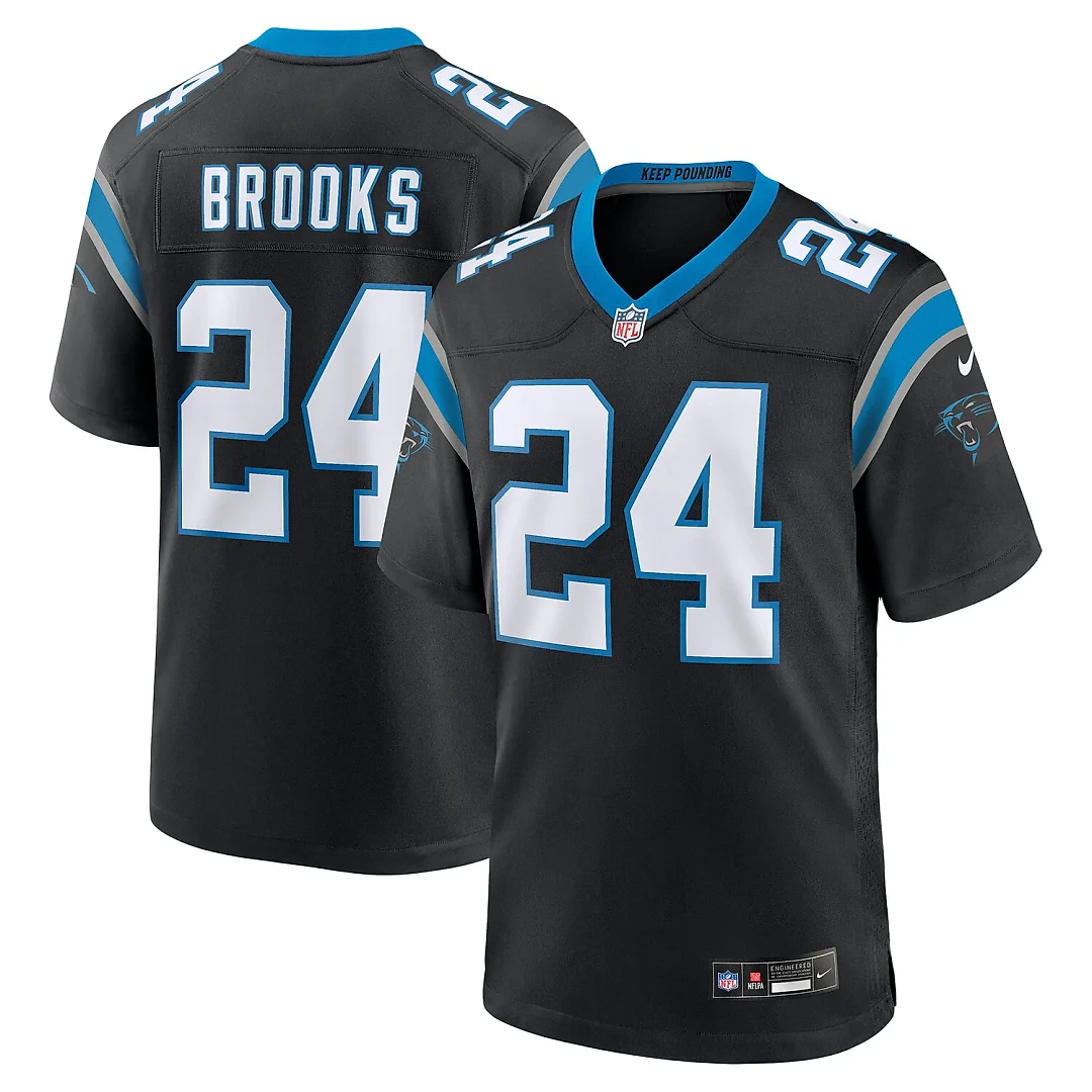 Zennovawear Jonathon Brooks Carolina Panthers Game Jersey - Black