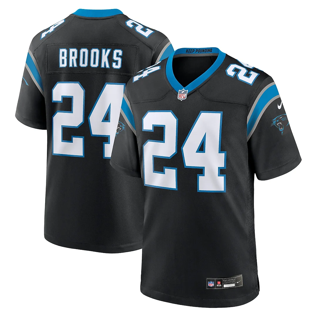 Zennovawear Jonathon Brooks Carolina Panthers Game Jersey - Black