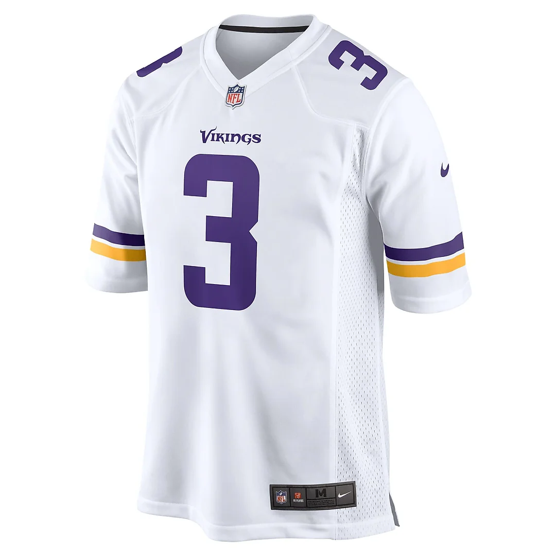 Zennovawear Jordan Addison Minnesota Vikings Away Game Jersey - White