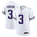 Zennovawear Jordan Addison Minnesota Vikings Alternate Game Player Jersey - White