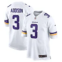 Zennovawear Jordan Addison Minnesota Vikings Away Game Jersey - White