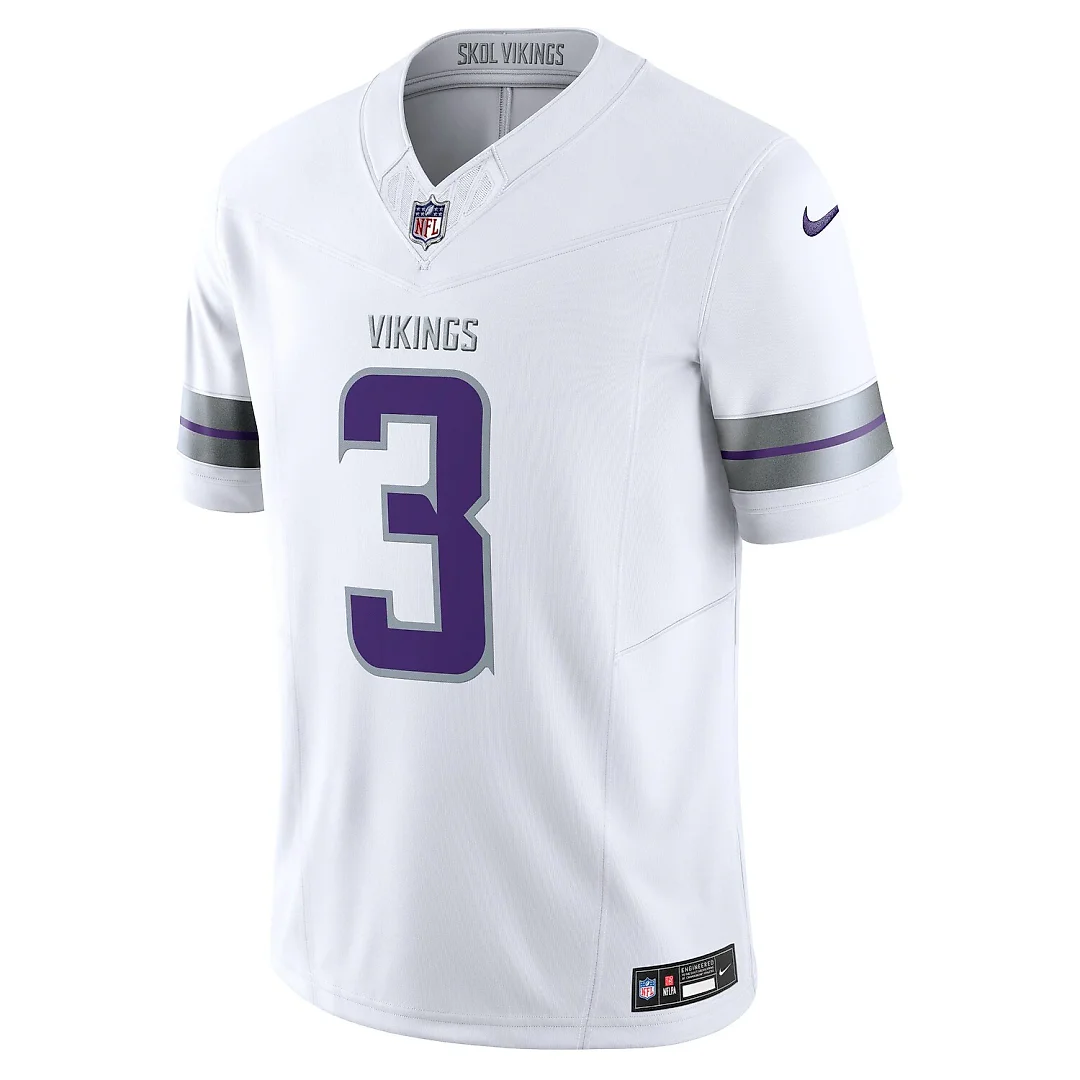 Zennovawear Jordan Addison Minnesota Vikings Alternate Vapor FUSE. Limited Jersey - White